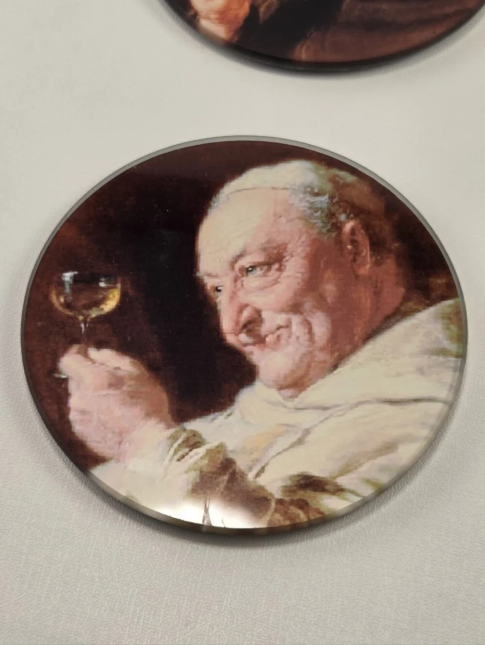 Parastone Mouseion Eduard von Grützner Priests Drinking Glass Coaster Set, IOB
